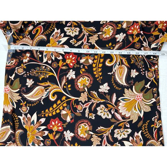 Cynthia Rowley Floral Dress Black Brown Floral Print Bows Bohemian Indie Size S - Picture 6 of 8